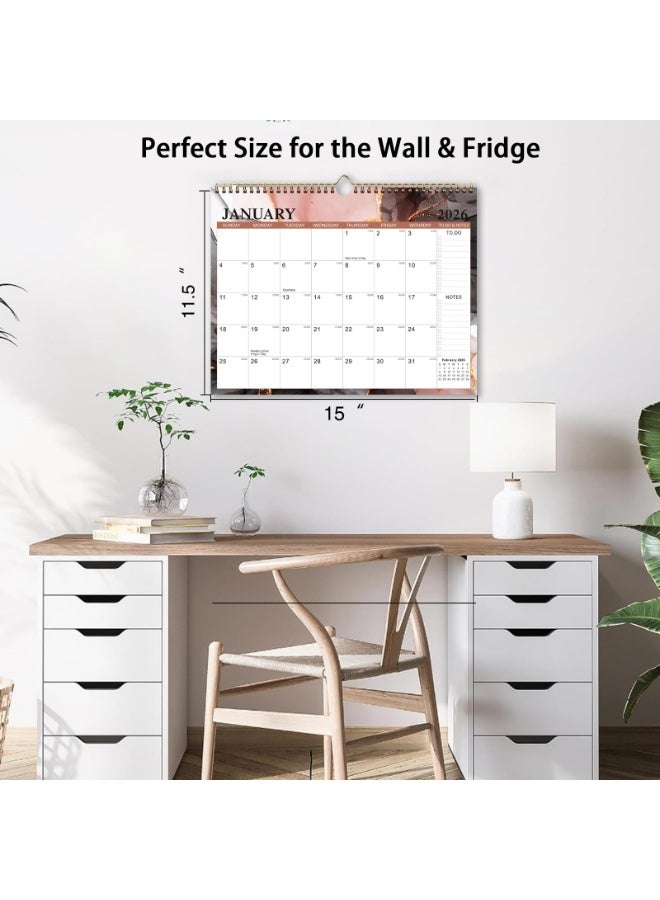 2026-2027 Calendar - Wall Calendar from Jan. 2026 -Jun. 2027, 18-Month Desk/Wall Calendar, Family Weekly Planner 14.8" x 11.5" Hanging Calendar for Planning and Organizing (2026 White) - Image 2